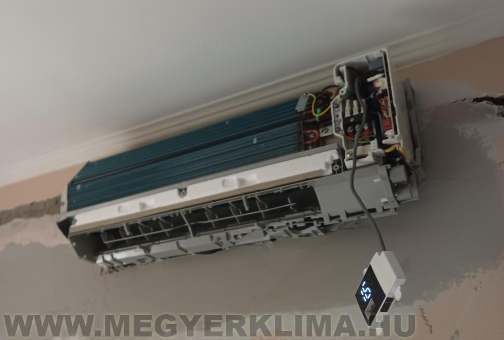 Klímaszerelés hornyolással, visszajavítással. 