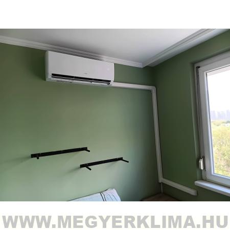 Klíma panellakás hálószobájában, szűk helyen